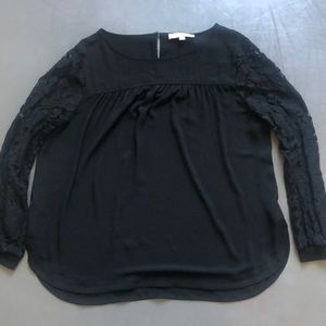 Loft Blouse w/ Lace Sleeves